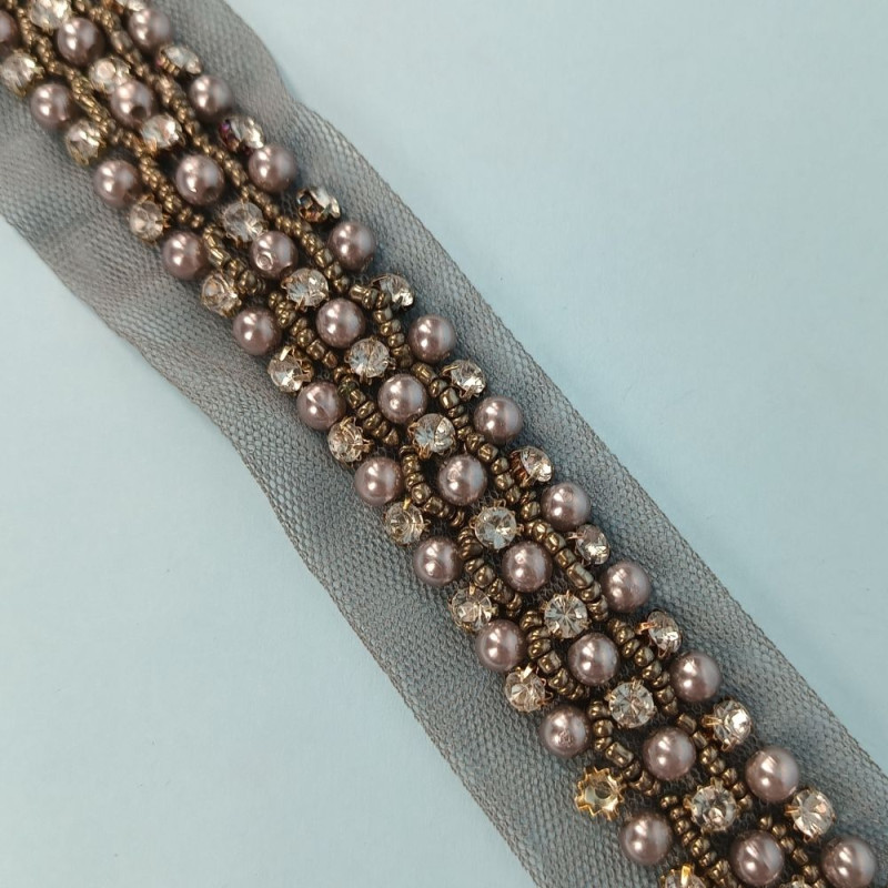 Ukrasna traka / Perlice - Biser - Cirkon 20 mm