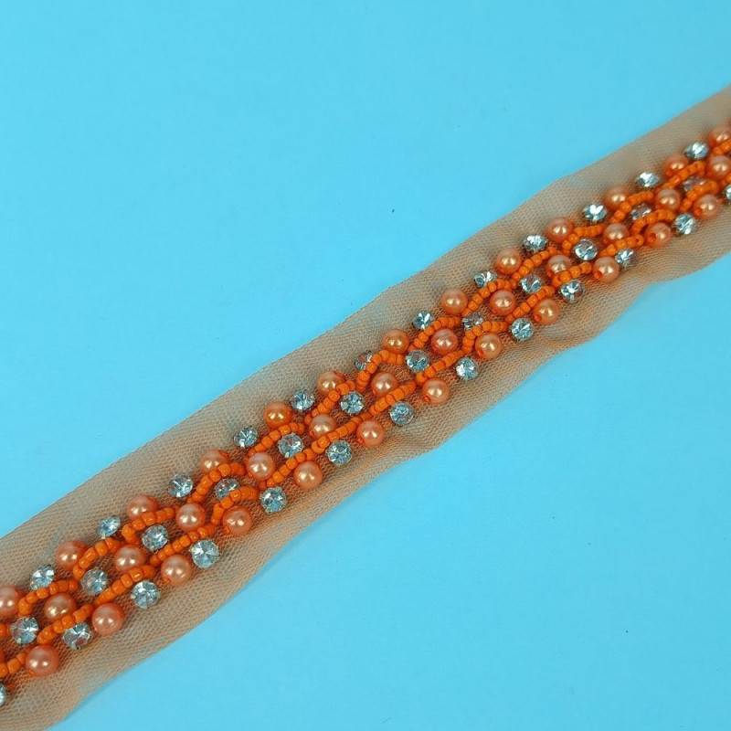 Ukrasna traka / Perlice - Biser - Cirkon 20 mm