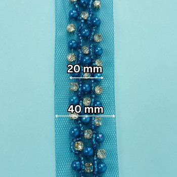 Ukrasna traka / Perlice - Biser - Cirkon 20 mm