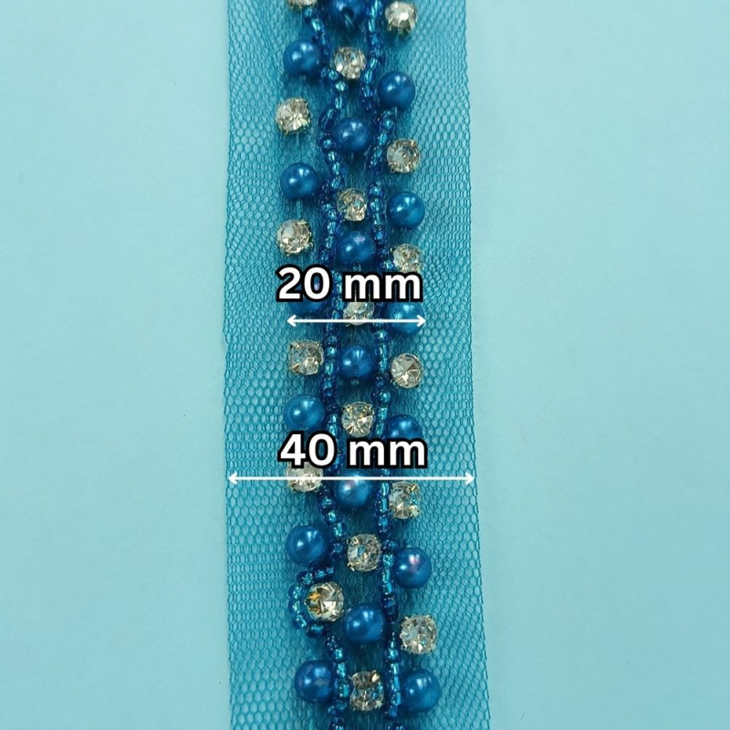 Ukrasna traka / Perlice - Biser - Cirkon 20 mm
