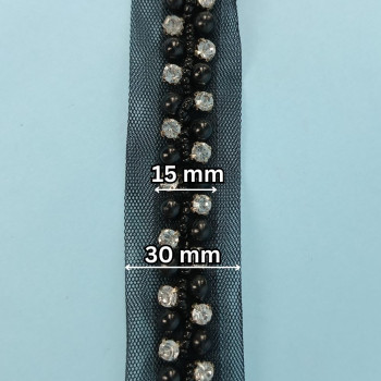 Ukrasna traka / Perlice - Biser - Cirkon 15 mm