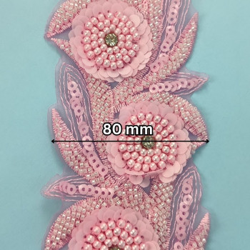 Ukrasna traka / Perlice - Biser - Cirkon - Sljokice 80 mm