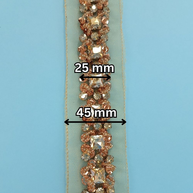 Ukrasna traka / Perlice - Kristal 25 mm