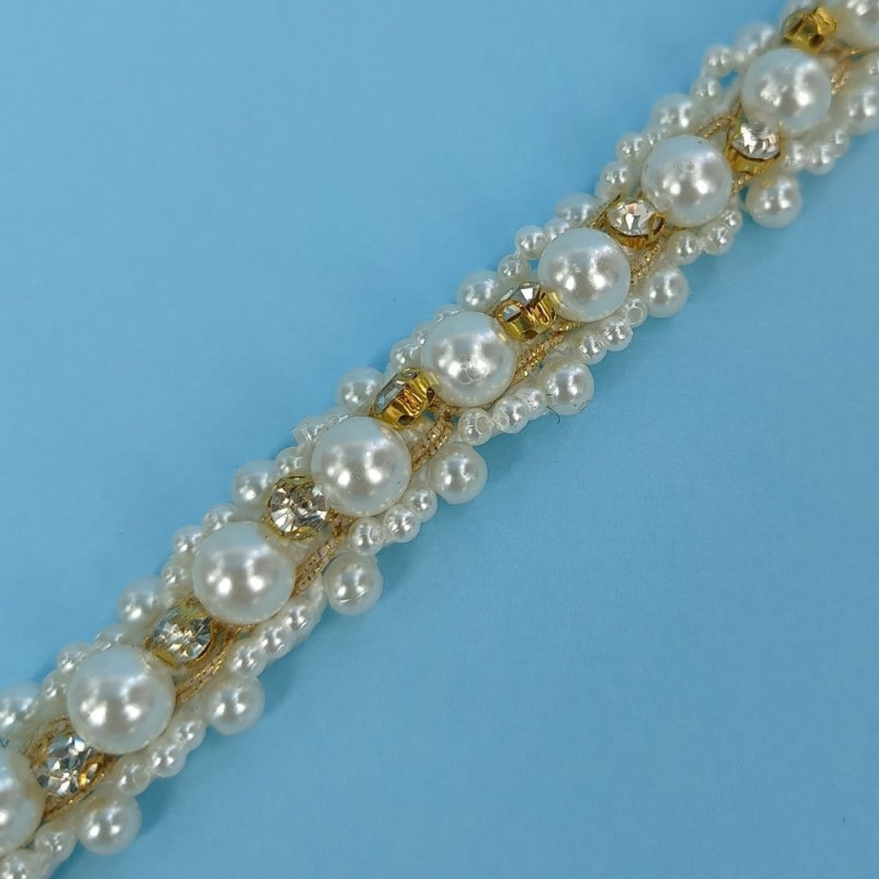 Ukrasna traka / Biseri - Kristal 15 mm