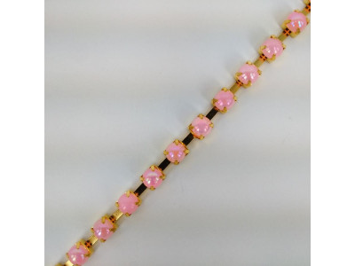 Sedef cirkoni na zlatnoj metalnoj traci / 6x6 mm 