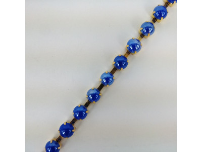 Sedef cirkoni na zlatnoj metalnoj traci / 6x6 mm 