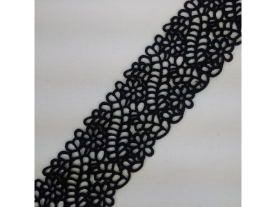 Čipka 5 cm / Crna