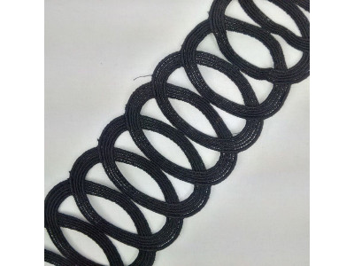 Čipka 8 cm / Crna
