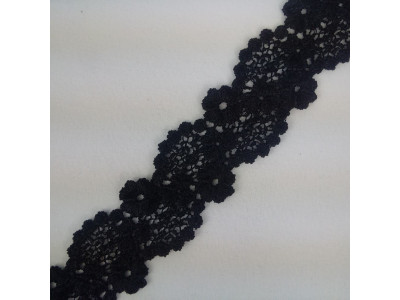 Čipka 3.5 cm / Crna