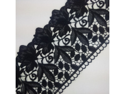 Čipka 13 cm / Crna