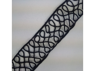 Čipka 5 cm / Crna 