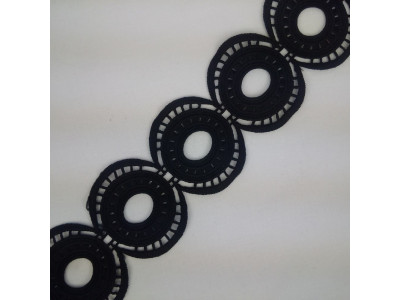 Čipka 6.5 cm / Crna