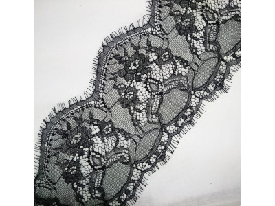 Čipka sa caknama / 13.5 cm - Crna ( kom - 3 m )