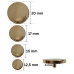 PREMIUM Ravni liveni drikeri / Zlatna / 12,5 mm / 15 mm / 17 mm / 20 mm