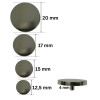 PREMIUM Ravni liveni drikeri / Srebrna / 12,5 mm / 15 mm / 17 mm / 20 mm