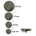 PREMIUM Ravni liveni drikeri / Srebrna / 12,5 mm / 15 mm / 17 mm / 20 mm