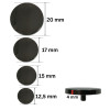 PREMIUM Ravni liveni drikeri / Tamno srebro / 12,5 mm / 15 mm / 17 mm / 20 mm