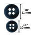 Plastično dugme / 16" / 18"