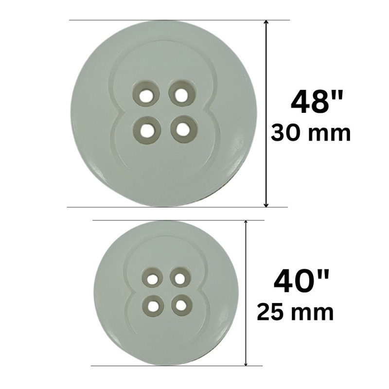 Plastično dugme / 40" / 48"