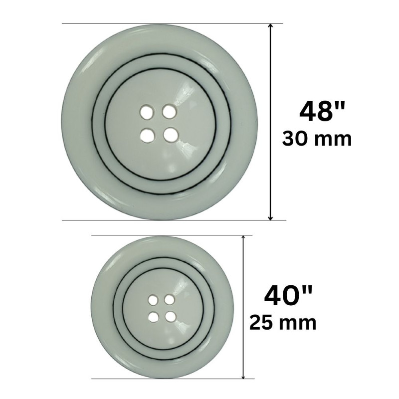 Plastično dugme / 40" / 48"