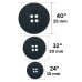 Plastično dugme / 24" / 32" / 40"