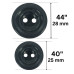 Plastično dugme / 40" / 44"
