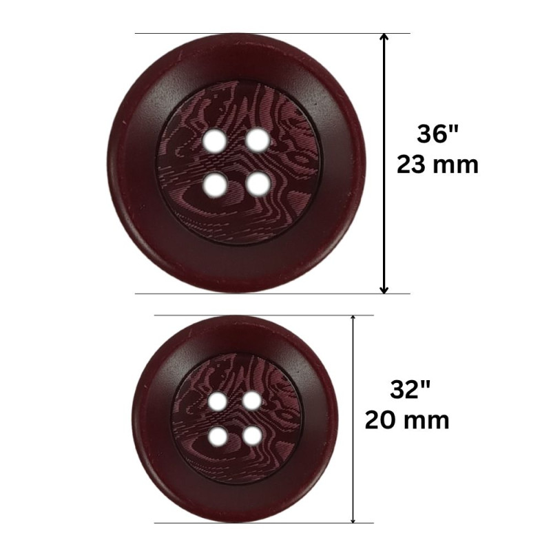 Plastično dugme / 32" / 36"