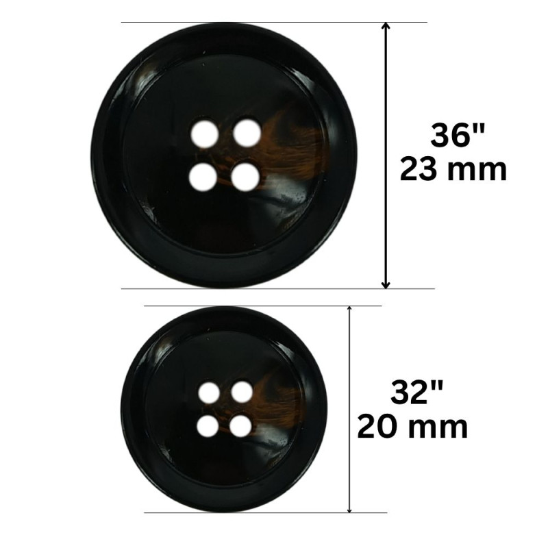 Plastično dugme / 32" / 36"