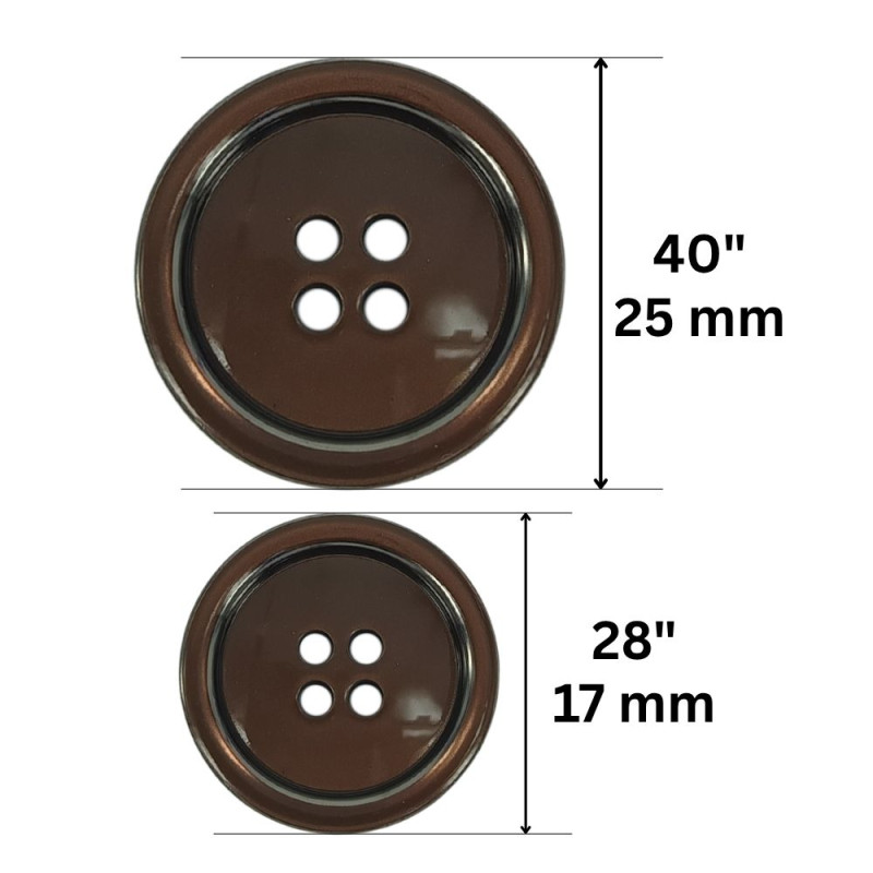 Plastično dugme / 28" / 40"