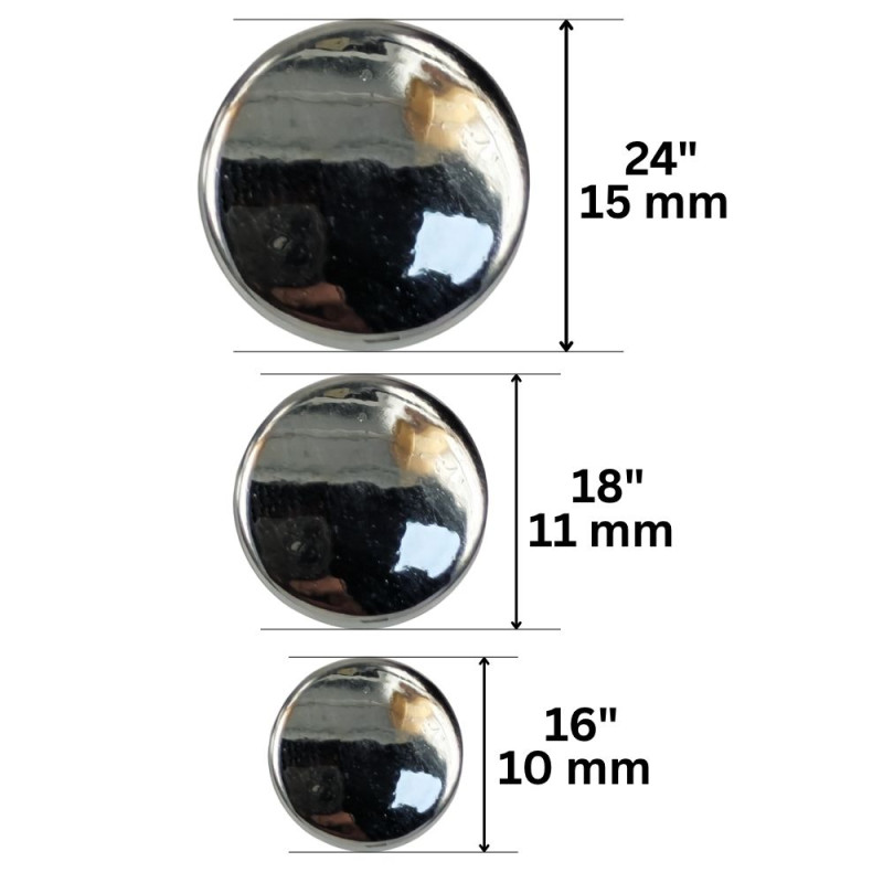 Plastično dugme / 16" / 18" / 24"