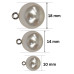 Biser dugme / 10 mm / 14 mm / 18 mm 