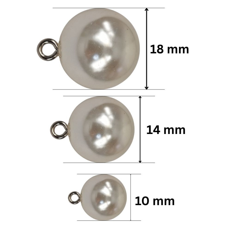 Biser dugme / 10 mm / 14 mm / 18 mm Biser dugme / 10 mm / 14 mm / 18 mm
