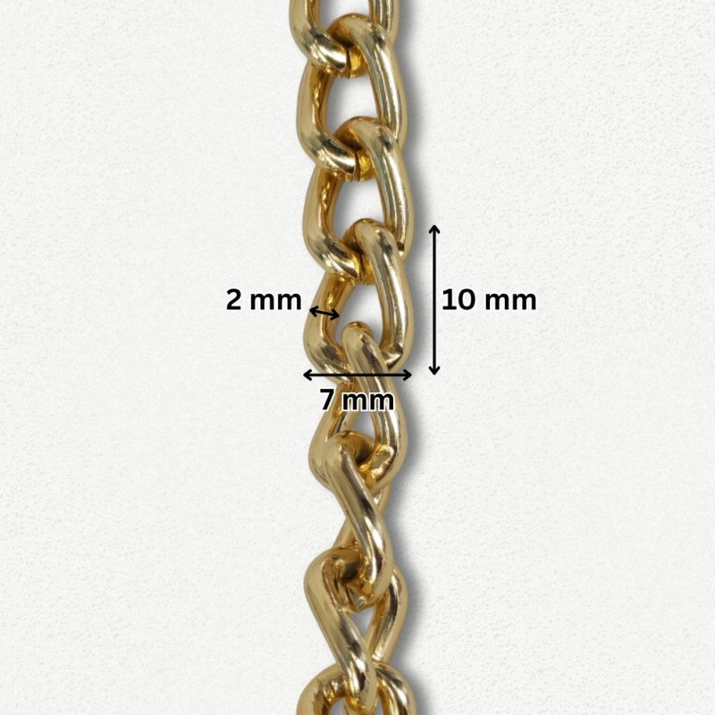 Lanac 10 x 7 x 2 mm / Zlatna