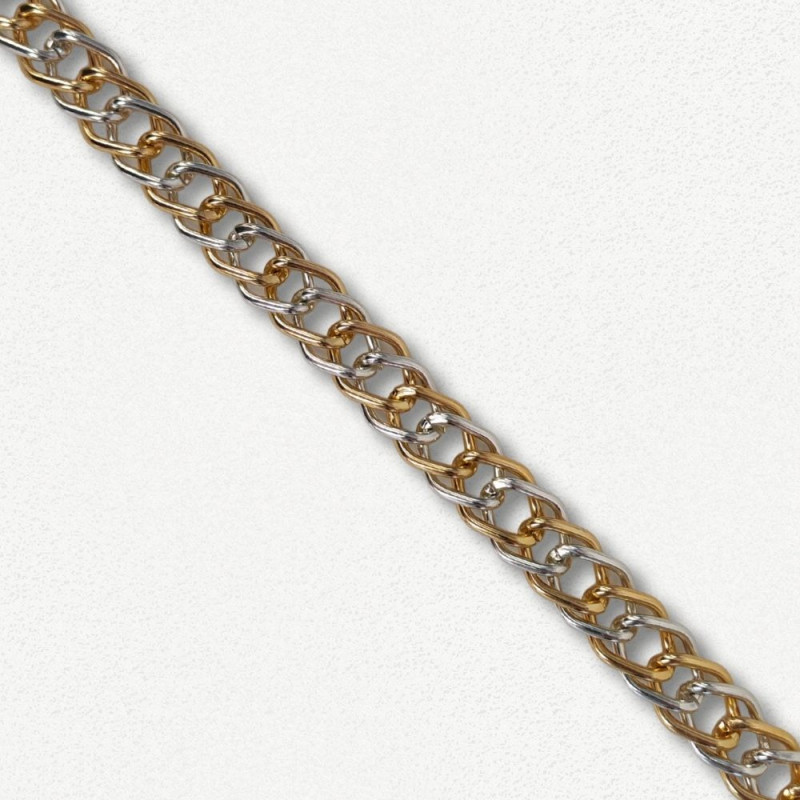 Lanac 18 x 13 x 2 mm / Zlatna - Srebrna