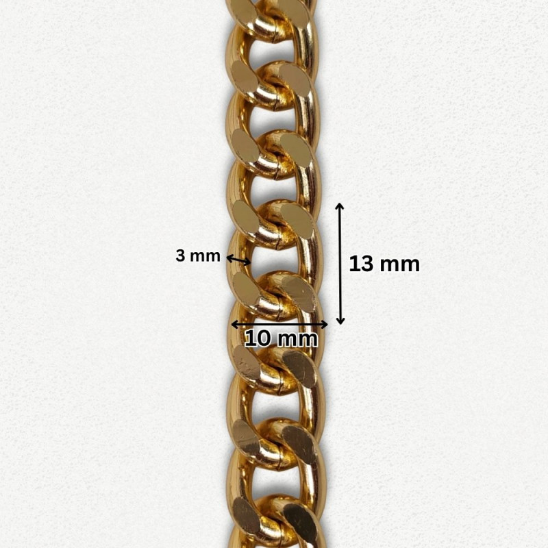 Lanac 13 x 10 x 3 mm / Zlatna