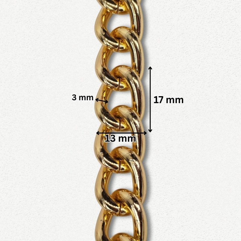 Lanac 17 x 13 x 3 mm / Zlatna