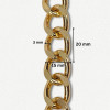 Lanac 20 x 15 x 3 mm / Zlatna