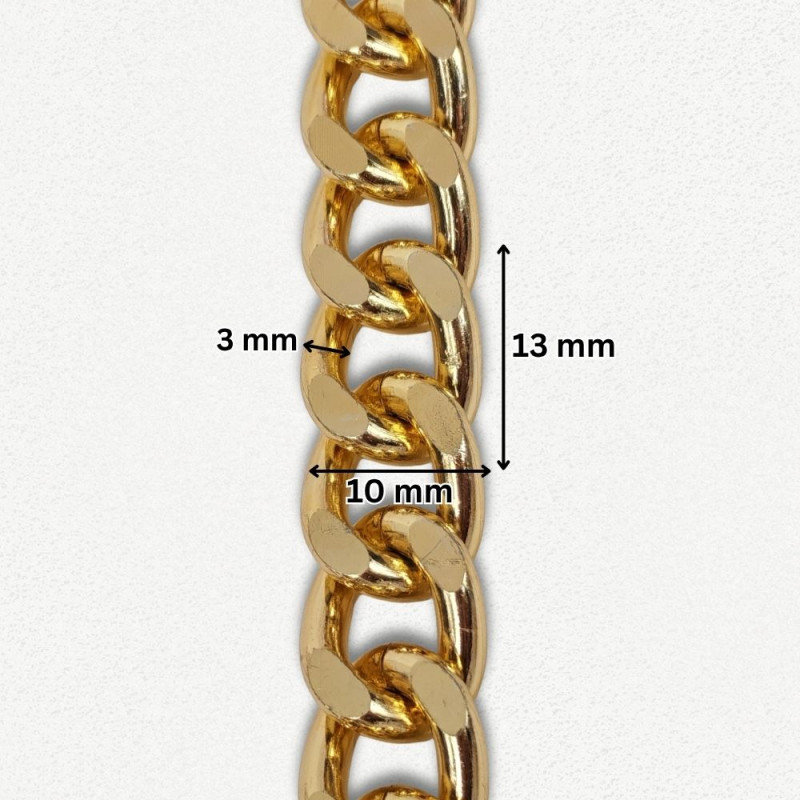 Lanac 13 x 10 x 3 mm / Zlatna