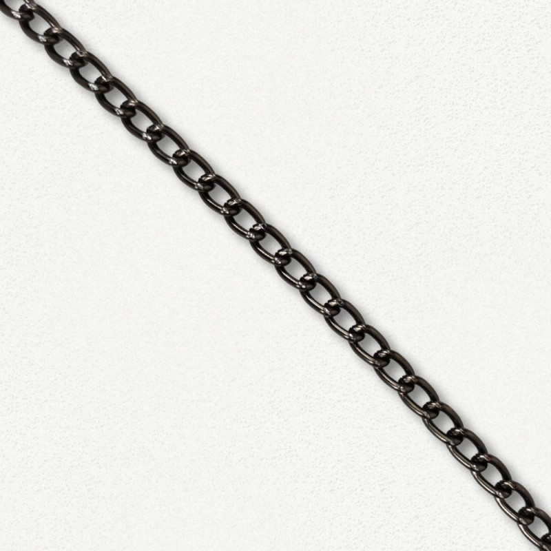 Lanac 9 x 5 x 1 mm / Tamno srebro