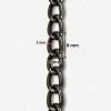 Lanac 9 x 5 x 1 mm / Tamno srebro