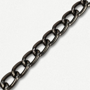 Lanac 9 x 5 x 1 mm / Tamno srebro