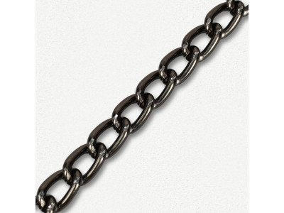 Lanac 9 x 5 x 1 mm / Tamno srebro