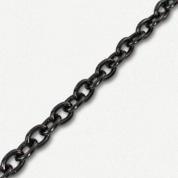 Lanac 7 x 5 x 1 mm / Tamno srebro