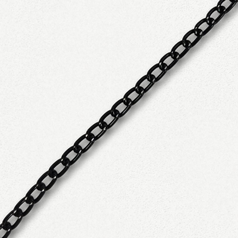 Lanac 8 x 5 x 1 mm / Tamno srebro
