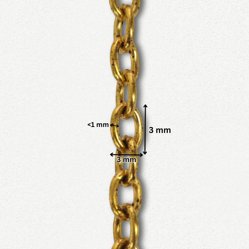 Lanac 3 x 3 mm / Zlatna