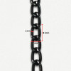Lanac 8 x 5 x 1 mm / Tamno srebro