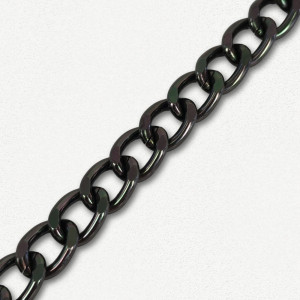 Lanac 12 x 8 x 2 mm / Tamno srebro