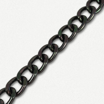 Lanac 12 x 8 x 2 mm / Tamno srebro