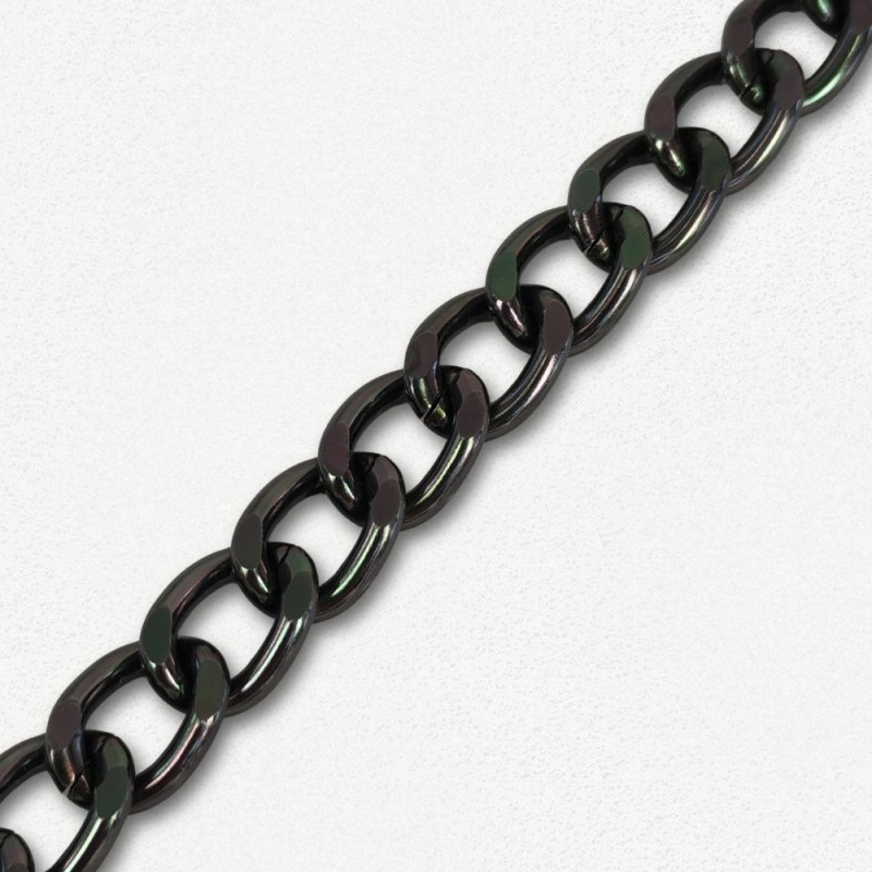 Lanac 12 x 8 x 2 mm / Tamno srebro