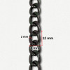 Lanac 12 x 8 x 2 mm / Tamno srebro
